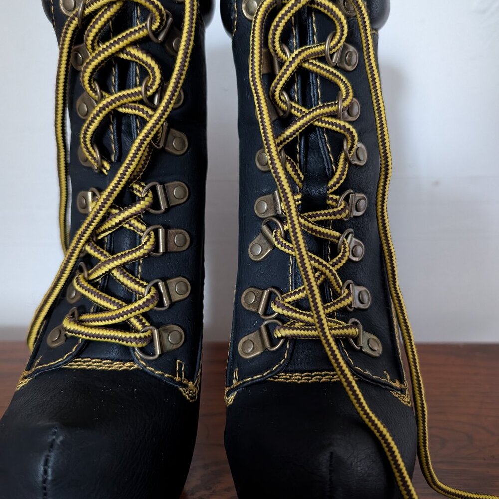 Nature Breeze Jo Jo-01, Stiletto Black Dress Boots, Women's Size 8
